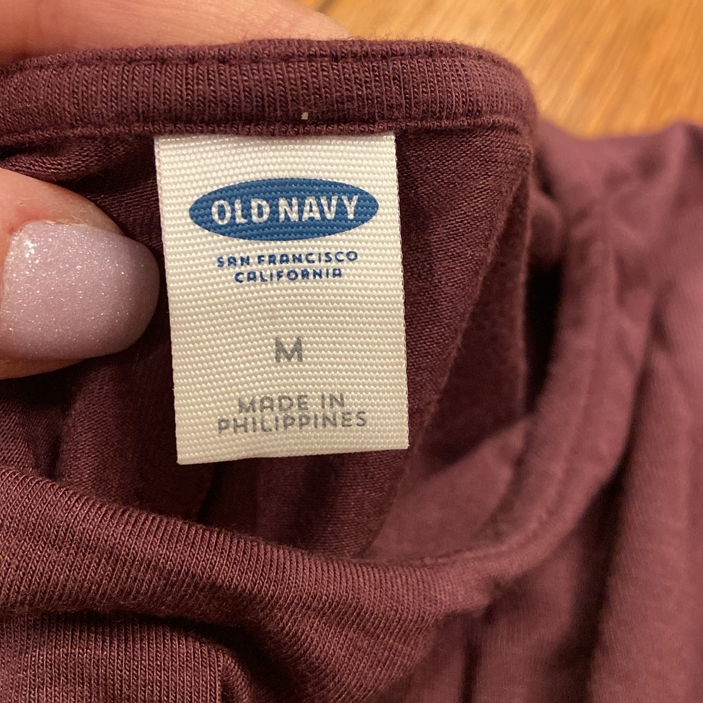 Old Navy long sleeve knit swing dress, brown, M, EUC - Picture 3 of 4